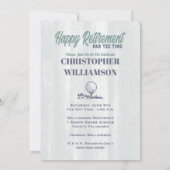 Golf Retro Happy Retirement Party Einladung (Rückseite)