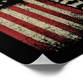 Golf Retro of America Est 2025 US-amerikanische Fl Poster (Ecke)