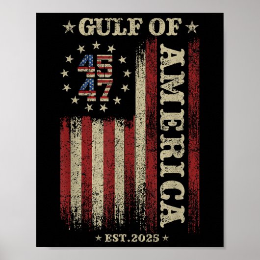 Golf Retro of America Est 2025 US-amerikanische Fl Poster (Vorne)