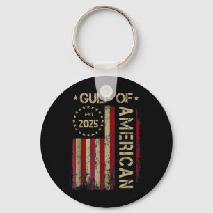 Golf Retro of America Est 2025 US-amerikanische Fl Schlüsselanhänger