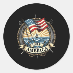Golf Retro of America Est 2025 US-amerikanische Mä Runder Aufkleber
