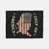 Golf Retro of US America Est 2025 American Flag Fleecedecke (Vorderseite (Horizontal))