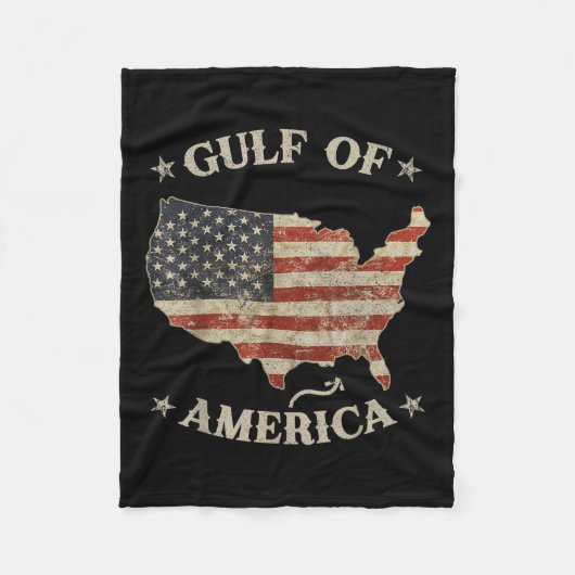 Golf Retro of US America Est 2025 American Flag Fleecedecke (Vorderseite)