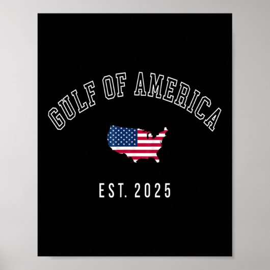 Golf Retro of US America Est 2025 American Flag Poster (Vorne)