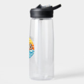 Golf Retro-Sonnenuntergangs-Design Trinkflasche (Links)