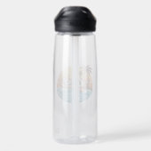 Golf Retro-Sonnenuntergangs-Design Trinkflasche (Rückseite)