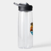 Golf Retro-Sonnenuntergangs-Design Trinkflasche (Rechts)