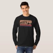 Golf Retro-Stil Evolution des Menschen T-Shirt (Vorne ganz)
