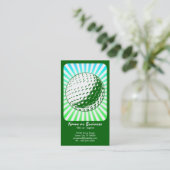 Golf: Retro Strahlen: Visitenkarte (Stehend Vorderseite)