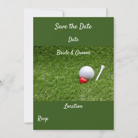 Golf Rettet das Datum Einladung (Vorderseite)