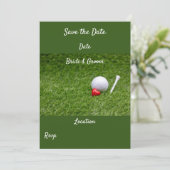 Golf Rettet das Datum Einladung (Stehend Vorderseite)