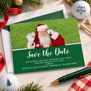 Golf rettet das Datum mit dem Weihnachtsmann zu We Postkarte