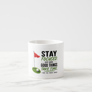 Golf Rot-Flagge Golf-Lifestyle-Typografie-Design Espressotasse