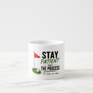 Golf-Rote-Flagge Golf-Lifestyle-Typografie-Design Espressotasse