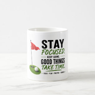Golf-Rote-Flagge-Golf-Lifestyle-Typografie-Design Verwandlungstasse
