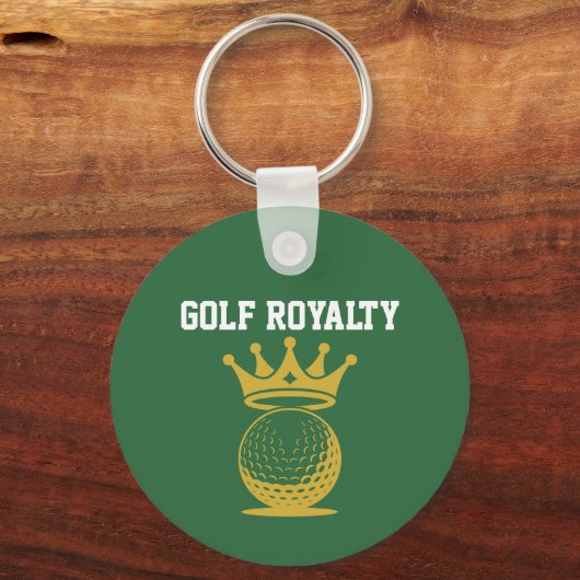 Golf Royalty Custom Sponsor QR Code Schlüsselanhänger (Vorderseite)