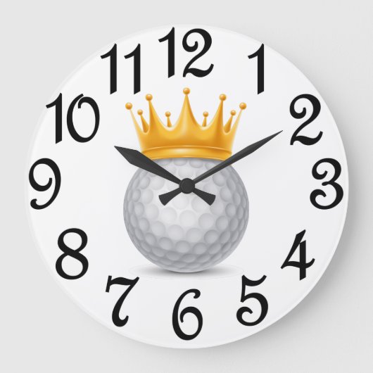 Golf Royalty Große Wanduhr (Vorderseite)