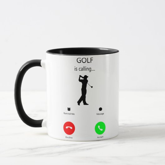 Golf ruft, Geschenk für Golfer, Golfer-Geschenk Tasse (Links)