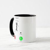 Golf ruft, Geschenk für Golfer, Golfer-Geschenk Tasse (Vorderseite Links)