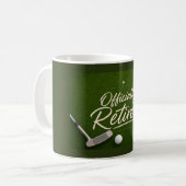 Golf-Ruhestand auf grünem Grund Kaffeetasse (Vorderseite Links)