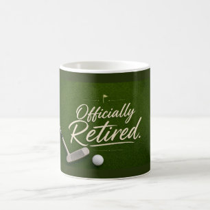Golf-Ruhestand auf grünem Grund Kaffeetasse