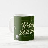 Golf-Ruhestand auf grünem Grund Kaffeetasse (Vorderseite Links)