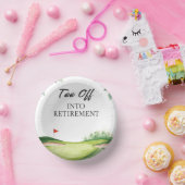 Golf-Ruhestand auf Putting Green  Pappteller (Party)