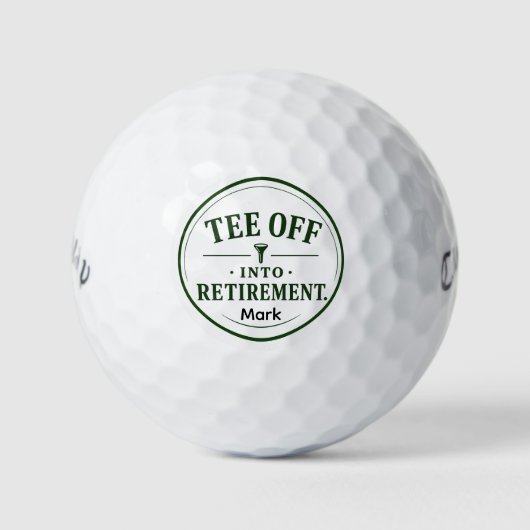 Golf-Ruhestand für Golfer Golfball (Vorderseite)
