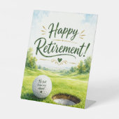 Golf-Ruhestand für Golfer  Sockelschild (Vorderseite)