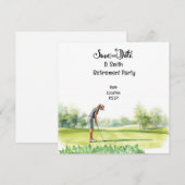 Golf-Ruhestand für Golferin Save The Date (Vorne/Hinten)