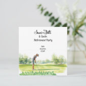 Golf-Ruhestand für Golferin Save The Date (Stehend Vorderseite)
