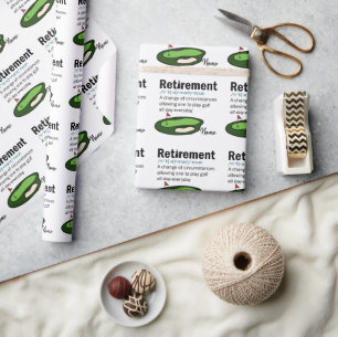 Golf-Ruhestand Golfplatz Golfer  Geschenkpapier