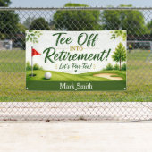 Golf-Ruhestand mit Ball Par Startzeit auf Grün Banner (Insitu)