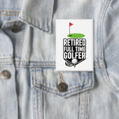 Golf Ruhestand mit Golf-Flagge Golfbälle Button (Insitu)