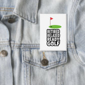 Golf Ruhestand mit Golf-Flagge Golfbälle Button (Insitu)