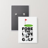 Golf Ruhestand mit Golf-Flagge Golfbälle Button (Vorderseite/Rückseite)