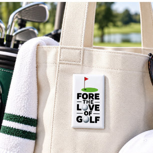 Golf Ruhestand mit Golf-Flagge Golfbälle Button
