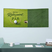 Golf-Ruhestand mit Golfball auf Grün Banner (Messe)