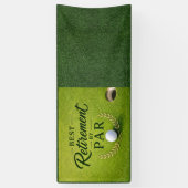 Golf-Ruhestand mit Golfball auf Grün Banner (Vertikal)