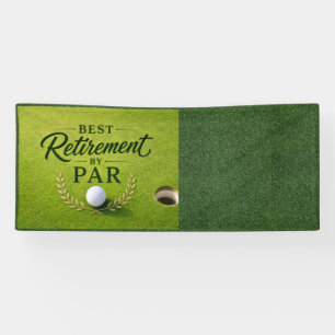 Golf-Ruhestand mit Golfball auf Grün Banner