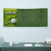 Golf-Ruhestand mit Golfball auf Grün Banner (Messe)