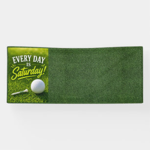 Golf-Ruhestand mit Golfball auf Grün Banner
