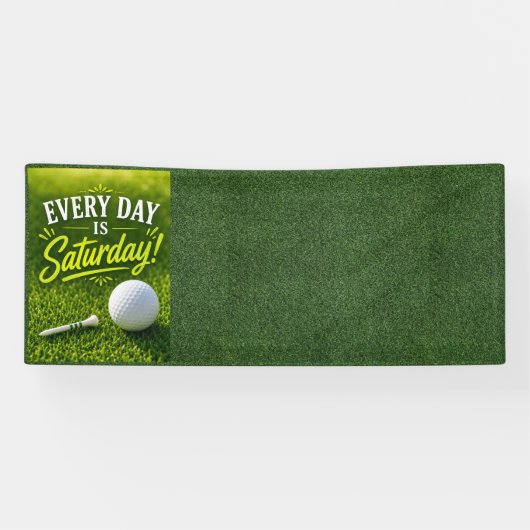 Golf-Ruhestand mit Golfball auf Grün Banner (Horizontal)