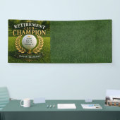 Golf-Ruhestand mit Golfball auf Grün Banner (Messe)