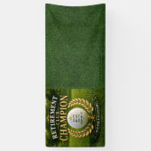 Golf-Ruhestand mit Golfball auf Grün Banner (Vertikal)
