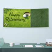 Golf-Ruhestand mit Golfball auf Grün Banner (Messe)