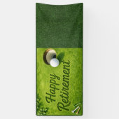 Golf-Ruhestand mit Golfball auf Grün Banner (Vertikal)