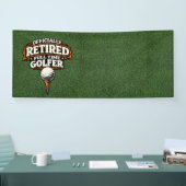 Golf-Ruhestand mit Golfball auf Grün Banner (Messe)