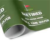 Golf-Ruhestand mit Golfball auf Grün Geschenkpapier (Rolleneckpunkt)