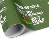 Golf-Ruhestand mit Golfball auf Grün Geschenkpapier (Rolleneckpunkt)